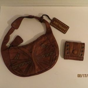 BETSEY JOHNSON Brown Leather Purse and Wallet